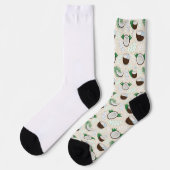 Chaussette Motif de noix de coco coloré (Gauche)