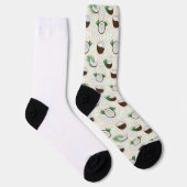 Chaussette Motif de noix de coco coloré (Droite)