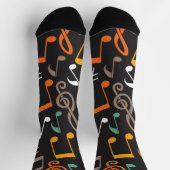 Chaussette motif de note de musique (Haut)