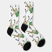 Chaussette Motif de note musicale Bagpipes (Droite)