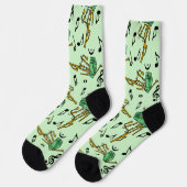 Chaussette Motif de note musicale Bagpipes (Gauche)
