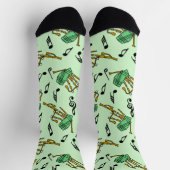 Chaussette Motif de note musicale Bagpipes (Haut)