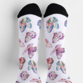 Chaussette Motif de papillon couleur aquarelle (Haut)