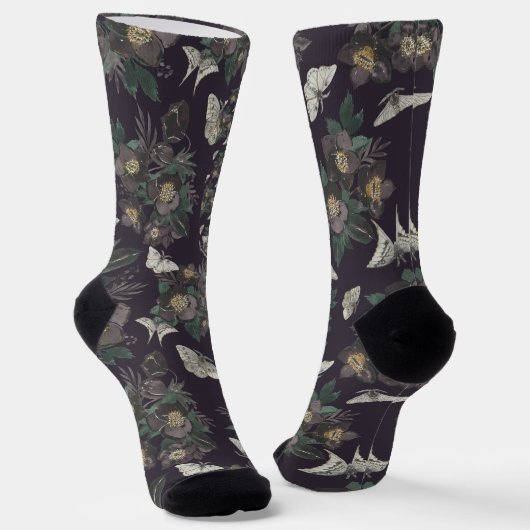 Chaussette Motif de papillon de nuit (Angulaire)