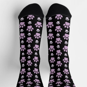 Chaussette Motif De Pâtes, Pâtes Lilac, Pâtes De Chien, Empre