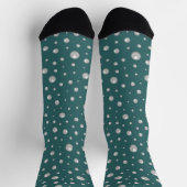 Chaussette Motif de perle sur fond noir (Haut)