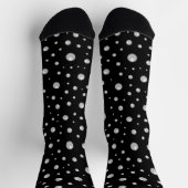 Chaussette Motif de perle sur fond noir (Haut)