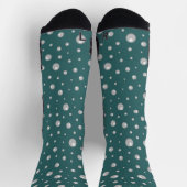 Chaussette Motif de perle sur fond sarcelle transformatif (Haut)