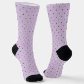 Chaussette Motif de petits pois violets sur fond violet clair (Angulaire)