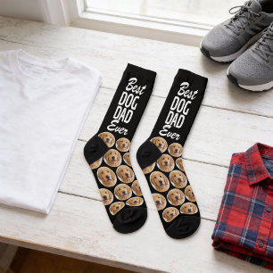 Chaussette Motif de photo personnalisé Meilleur Papa Chien Pe
