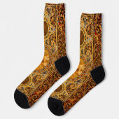 Chaussette Motif de pierres gemmes italiennes d'antiquité (Gauche)