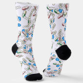 Chaussette Motif de pilules saupoudrées (Angulaire)