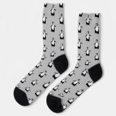 Chaussette Motif de pingouin blanc blanc mou (Gauche)