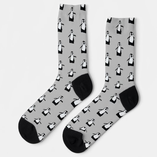 Chaussette Motif de pingouin blanc blanc mou (Gauche)