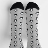 Chaussette Motif de pingouin blanc blanc mou (Haut)