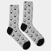 Chaussette Motif de pingouin blanc blanc mou (Droite)