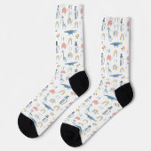 Chaussette Motif de plaisir animal Doodle (Gauche)