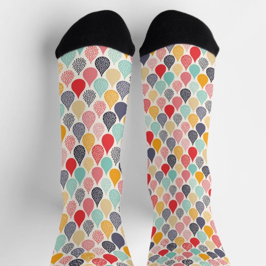 Chaussette Motif de point d'art pop Raindrop (Haut)