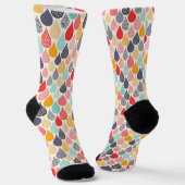 Chaussette Motif de point d'art pop Raindrop (Angulaire)