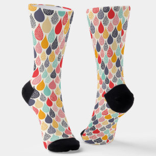 Chaussette Motif de point d'art pop Raindrop