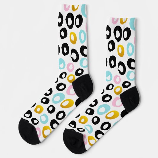 Chaussette Motif de points abstraits tendance (Gauche)