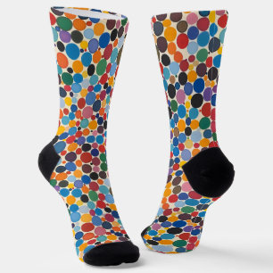 Chaussette Motif de points colorés