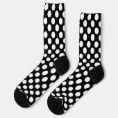 Chaussette Motif de points noirs et blancs classiques (Gauche)