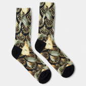 Chaussette Motif de poires d'aquarelle et d'échelles d'or (Droite)