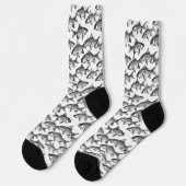 Chaussette Motif de poisson monochromatique (Gauche)