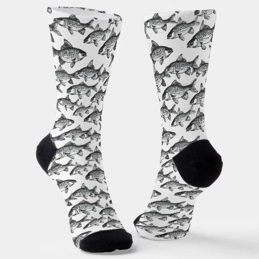 Chaussette Motif de poisson monochromatique (Angulaire)