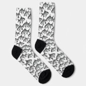 Chaussette Motif de poisson monochromatique (Droite)