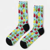 Chaussette Motif de pommes colorées (Gauche)