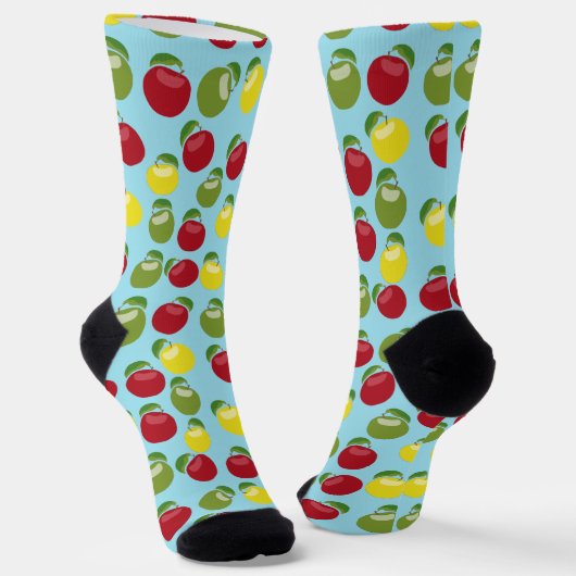 Chaussette Motif de pommes colorées (Angulaire)