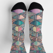 Chaussette Motif de prisme géométrique (Haut)