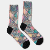 Chaussette Motif de prisme géométrique (Droite)