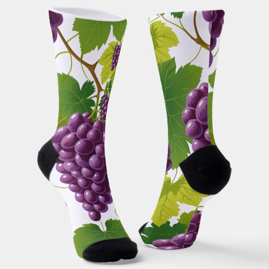 Chaussette Motif de raisins (Angulaire)