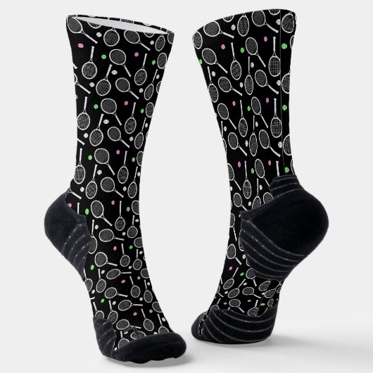 Chaussette Motif de raquette de tennis (Angulaire)