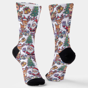 Chaussette Motif de renne du Père Noël Noël personnalisé