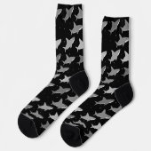 Chaussette Motif de requin gris-noir mignon (Gauche)