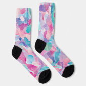 Chaussette Motif de ruban abstrait pastel (Droite)