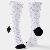 Chaussette motif de script "Love" (Angulaire)
