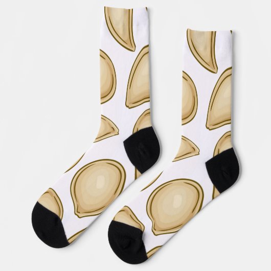 Chaussette motif de semences citrouille (Gauche)