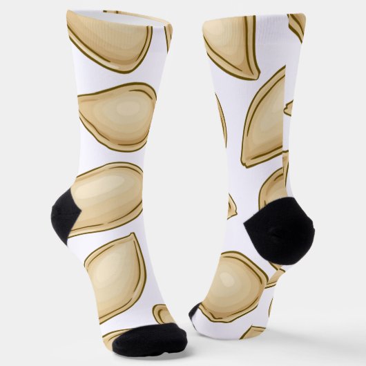 Chaussette motif de semences citrouille (Angulaire)