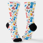Chaussette Motif de sport de baseball (Angulaire)