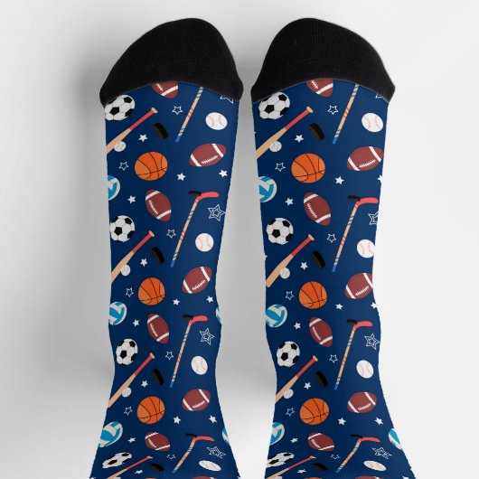 Chaussette Motif de sport de baseball (Haut)