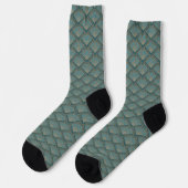 Chaussette Motif de style Art déco en bleu turquoise (Gauche)