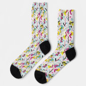Chaussette Motif de style postmoderne Memphis (Gauche)