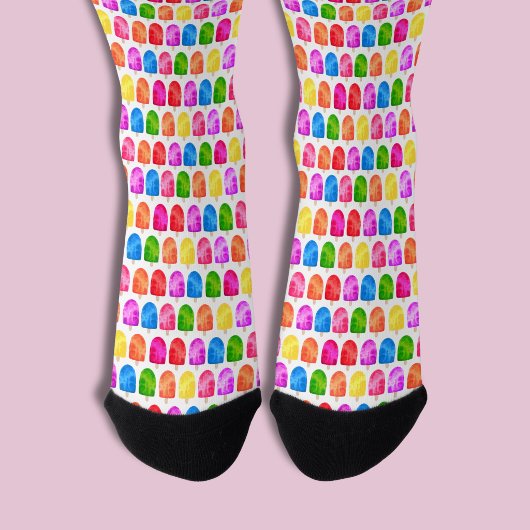 Chaussette Motif de sucette glacée colorée