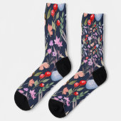 Chaussette Motif de surface Florale Mode Botanique (Gauche)