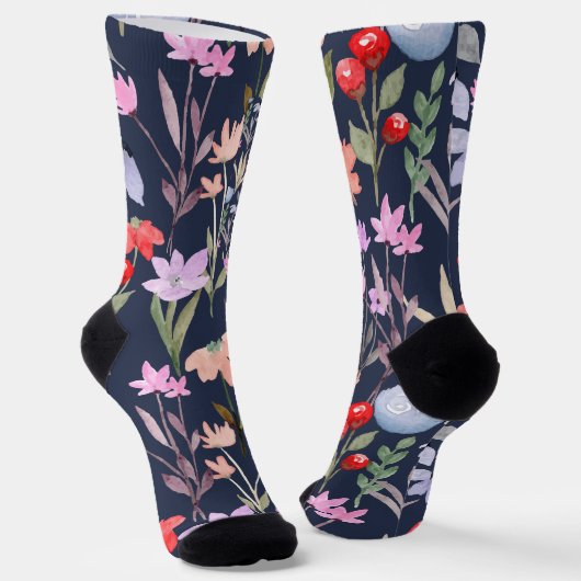 Chaussette Motif de surface Florale Mode Botanique (Angulaire)